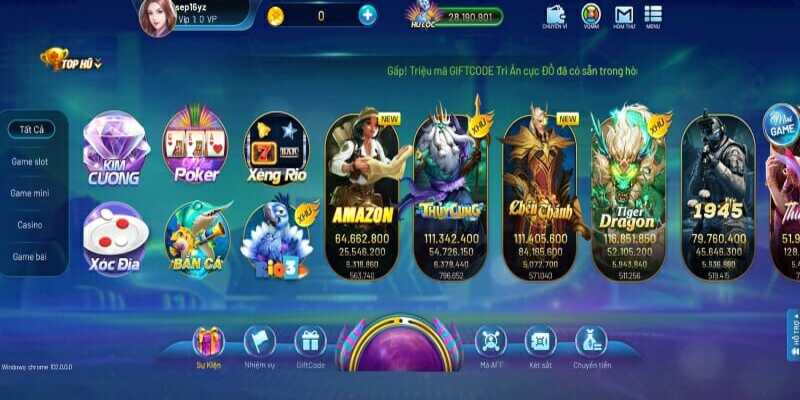 Kho game bài ở Rio66 cực kỳ phong phú