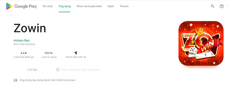 Hướng dẫn tải app game Zowin về điện thoại nhanh chóng