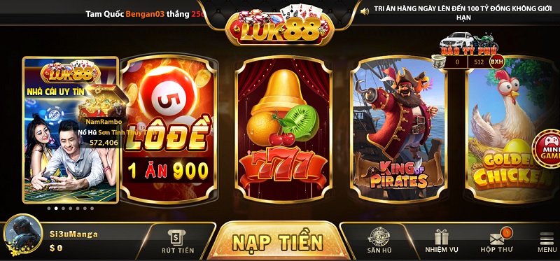 Tham gia game slot hot nhất tại cổng game Luk88