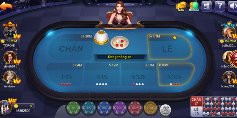 Màu sắc đồng xu sẽ xác định kết quả Xóc đĩa 68 game bài